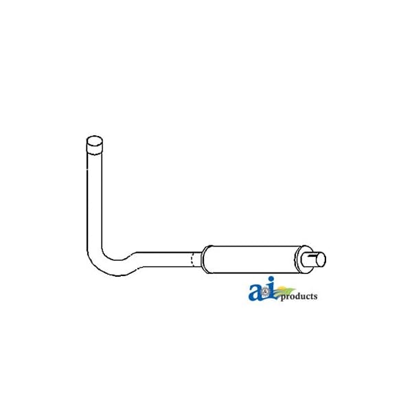 Vertical Muffler & Pipe Assembly 37" x22" x3.5"